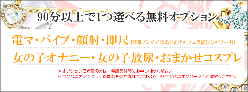 町田デリへル 90分以上で１つ選べる無料オプション